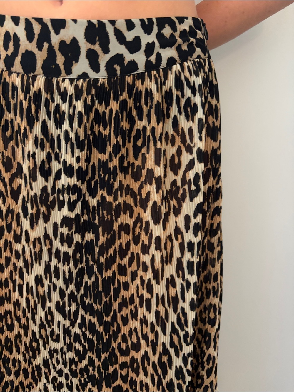 Ganni Leopard Print Maxi Skirt Semi Sheer - Picture 4 of 8